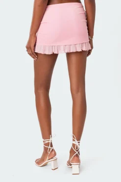 Solange Ruffle Mesh Mini Skirt