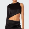 Solstice Asymmetric Satin Top