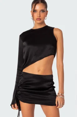 Solstice Asymmetric Satin Top