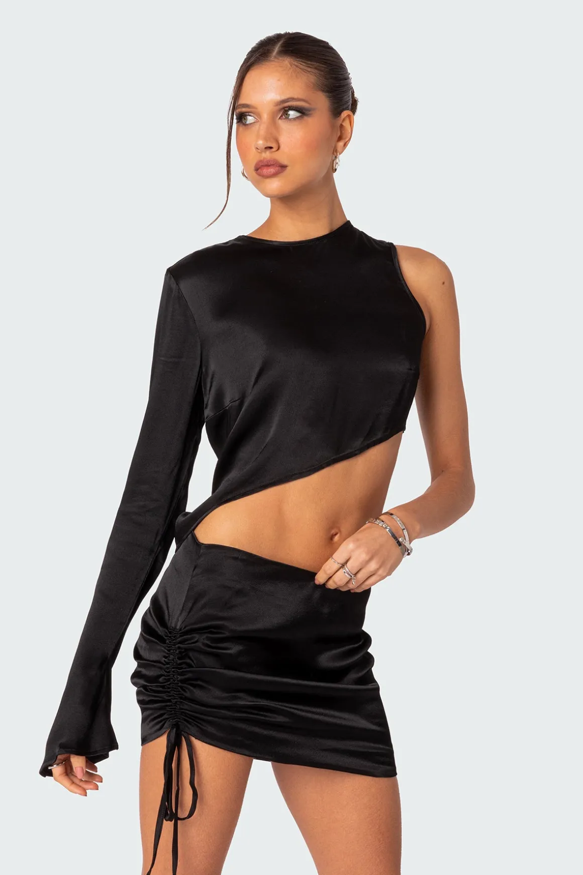 Solstice Asymmetric Satin Top