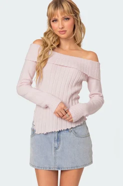 Sonya Fold Over Knit Top