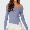 Sonya Fold Over Knit Top
