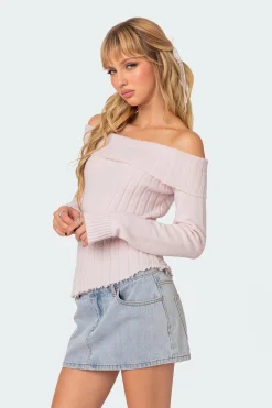 Sonya Fold Over Knit Top