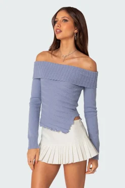 Sonya Fold Over Knit Top