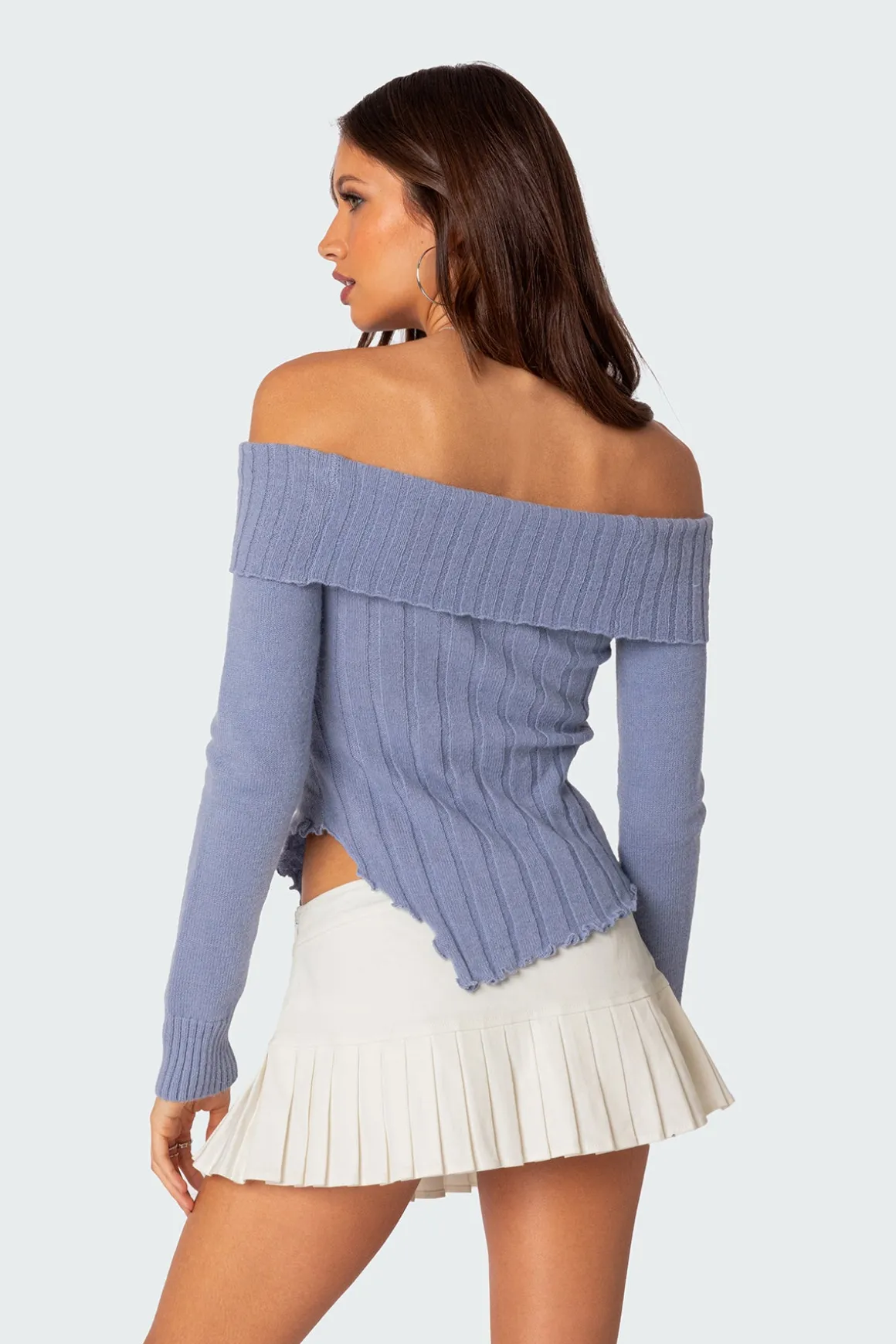 Sonya Fold Over Knit Top