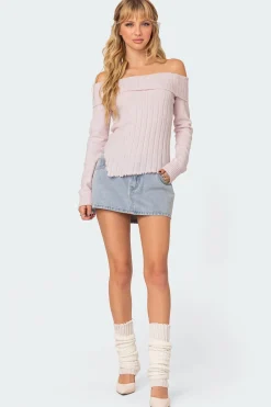 Sonya Fold Over Knit Top