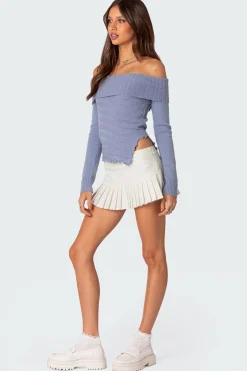 Sonya Fold Over Knit Top