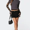 Spencer Low Rise Denim Micro Skirt