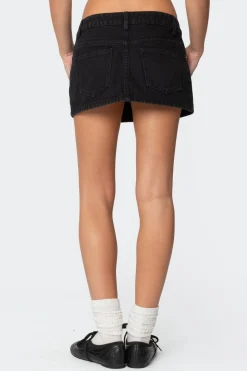 Spencer Low Rise Denim Micro Skirt