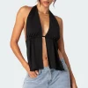 Split Front Halter Top