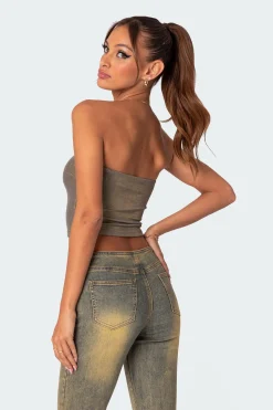 Spotlight Metallic Tube Top