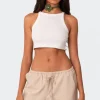 Square Neck Cropped Tank Top