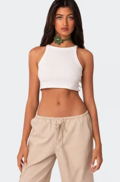 Square Neck Cropped Tank Top