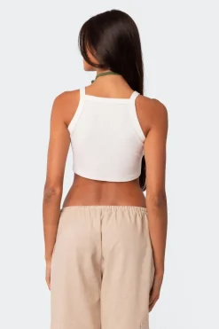 Square Neck Cropped Tank Top