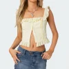 Square Neck Ruffled Corset