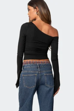 Stacie Asymmetric Long Sleeve Top