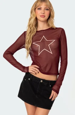Stargaze Sheer Mesh Top