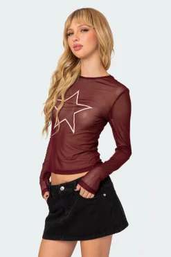 Stargaze Sheer Mesh Top
