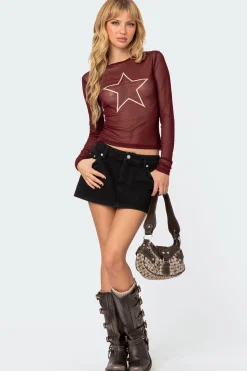 Stargaze Sheer Mesh Top