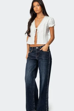 Stassie Studded Low Rise Jeans