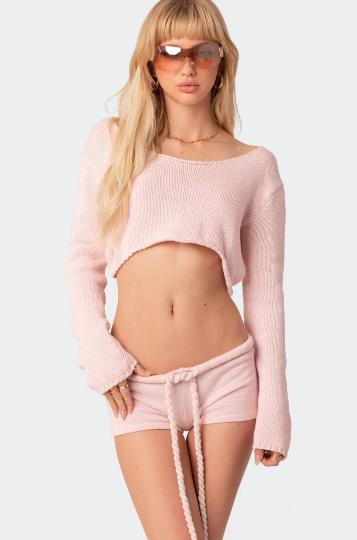 Staycation Cropped Knit Top