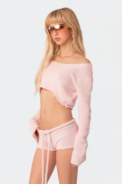 Staycation Cropped Knit Top