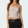 Steel Side Slit Halter Top