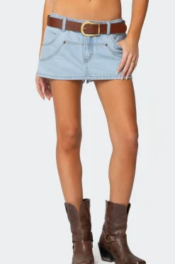 Stitched Up Denim Mini Skort