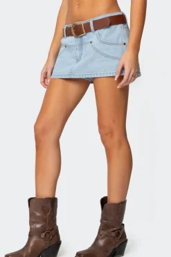 Stitched Up Denim Mini Skort