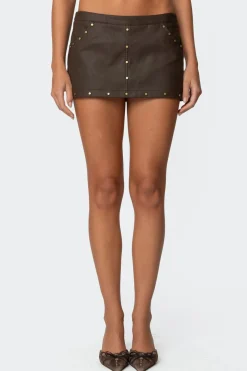 Stormi Faux Leather Mini Skort