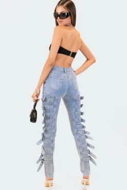 Strapless Mesh Triangle Top