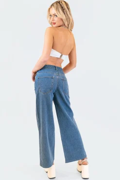 Strapless Mesh Triangle Top