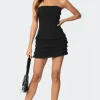 Strapless Ruffled Mini Dress