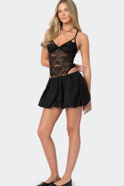 Strappy Sheer Lace Bodysuit