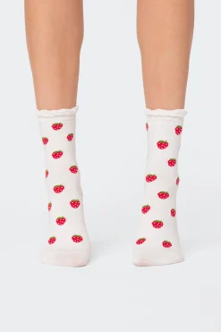 Strawberry Frill Socks