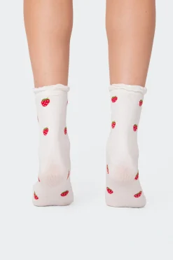 Strawberry Frill Socks