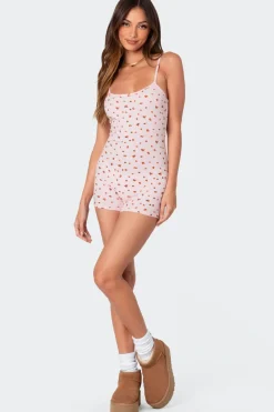 Strawberry Girl Printed Romper