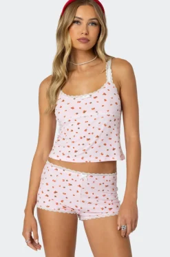 Strawberry Girl Printed Tank Top