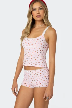Strawberry Girl Printed Tank Top