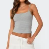 Striped Henley Tank Top