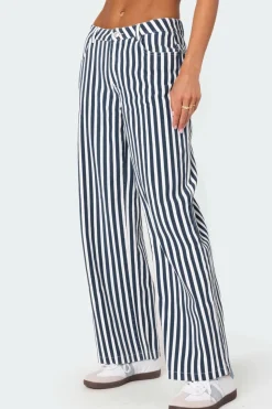 Striped Low Rise Jeans