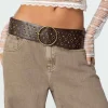 Stud & Grommet Faux Leather Belt