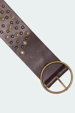 Stud & Grommet Faux Leather Belt