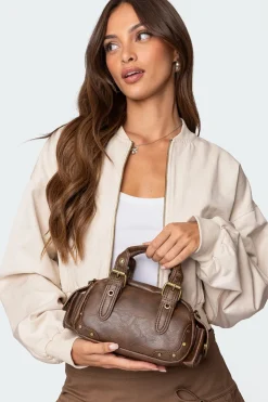 Studded Faux Leather Mini Bag
