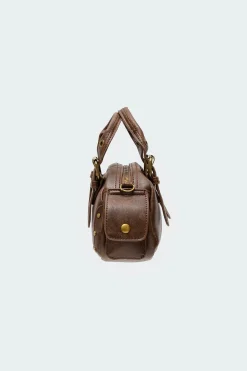Studded Faux Leather Mini Bag