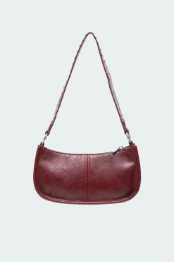 Studded Strap Faux Leather Bag