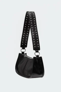 Studded Strap Faux Leather Bag