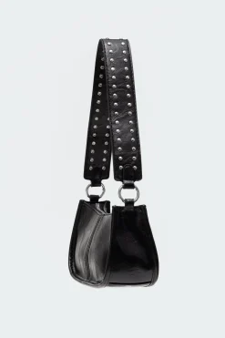 Studded Strap Faux Leather Bag
