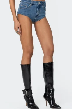 Super Micro High Rise Denim Shorts