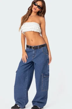 Super Oversized Belted Boyfriend Jeans